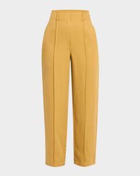 Lielle High-Rise Tapered Pintuck Pants