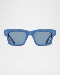 Rectangle Logo-Print Sunglasses