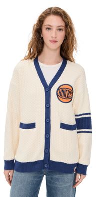 Terez Knit Cotton Varsity Sweater Knicks Sugar M