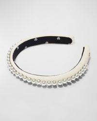 Pearly Embellished Gigi Velvet Headband