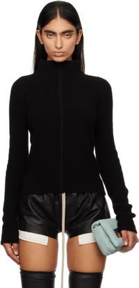Rick Owens Black Porterville Headon DBL Lupetto Turtleneck