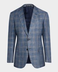 Men's Brushed Plaid Sport Coat