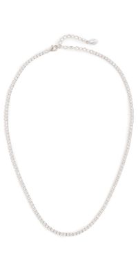 SHASHI Tennis Necklace White Gold One Size
