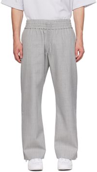 FUMITO GANRYU Gray Side Conceal Trousers