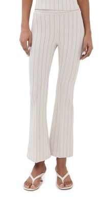 Rosetta Getty Pull On Cropped Flare Pants Beige/Brown M