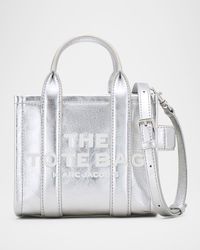 The Metallic Leather Crossbody Tote Bag