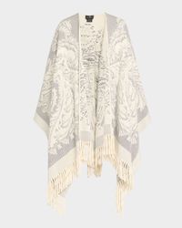 Paisley Jacquard Wool Cape
