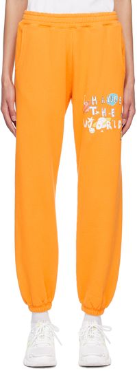 Kids Worldwide Orange 'Change The World' Lounge Pants