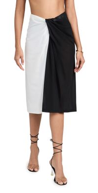 STAUD Azalea Skirt Black/White S