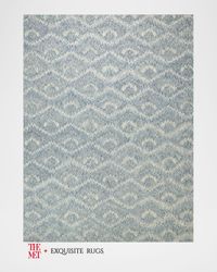 Bargello Hand-Tufted Light Blue Rug, 12' x 15'