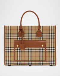 Large Freya Check Tote Bag