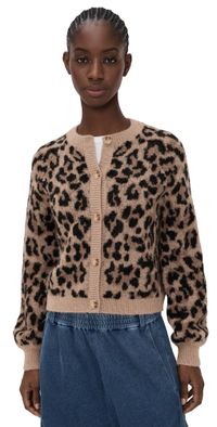 THE GREAT. The Windsor Cardigan Leopard 3