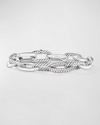 Madison Toggle Bracelet with Diamonds in Silver, 11mm