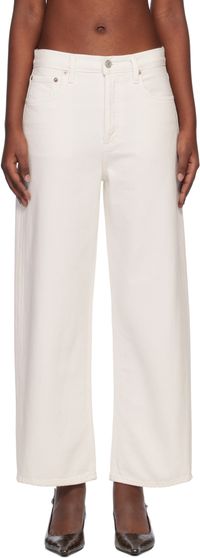 AGOLDE Jean Ren blanc cassé
