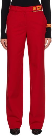 Heron Preston Red Cutout Trousers