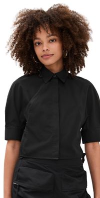Helmut Lang Articulated Short Sleeve Shirt Black M