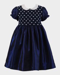 Girl's Taffeta Smocked Dress, Size 2-10