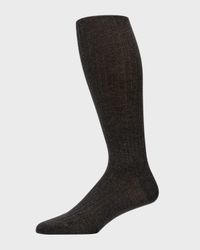 Men's Cashmere Silk Over-Calf Socks