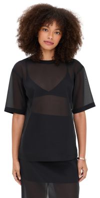 LE BOP Caroline Organza Tee Black M