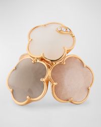 18K Red Gold Ton Joli Ring with Moonstones