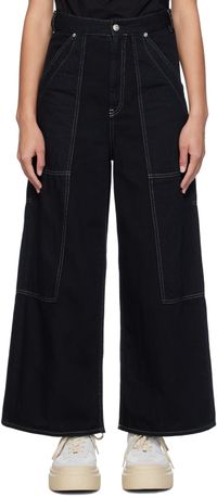 MM6 Maison Margiela Jean noir à panneaux