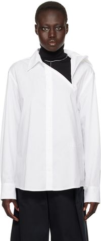 MM6 Maison Margiela White Asymmetrical Shirt