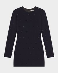 Kenna Embellished Long-Sleeve Mini Dress