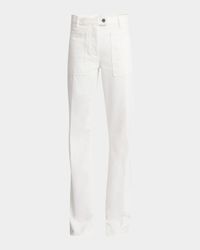 High-Rise Midweight Denim Straight-Leg Pants