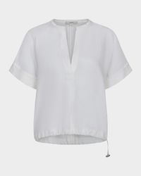 Short-Sleeve Linen Top