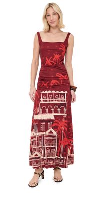 Johanna Ortiz Plant of Joy Ankle Dress WINE / RED 0