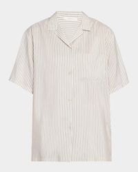Jorge Striped Silk Camp Shirt