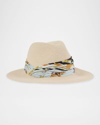 Courtney Woven Paper Fedora