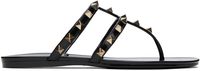 Valentino Garavani Sandales noires à clous Rockstud