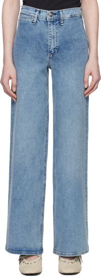 rag & bone Jean droit Hadley bleu en denim Epic