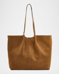 Nina Pleated Suede Tote Bag
