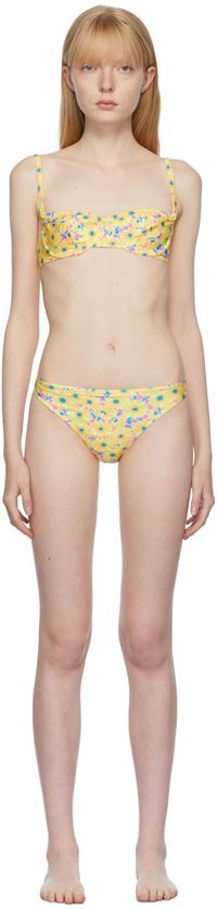 Mirror Palais Bikini Girasoli multicolore à encolure en cœur exclusif à SSENSE