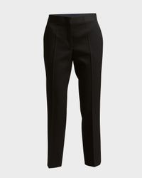 Straight-Leg Ankle Grain De Poudre Trousers