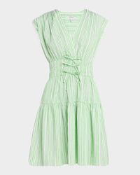 Tora Stripe Pintuck Mini Dress