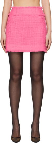 Dolce&Gabbana Pink Fringed Miniskirt