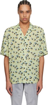 Paul Smith Chemise à manches courtes verte à coupe classique