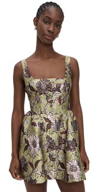 ALÉMAIS Citron Flounce Mini Dress Multi 8