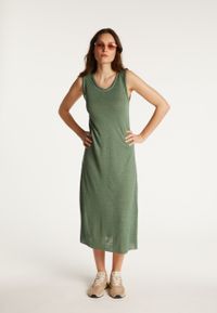 Maison Montagut - Ensemble robe en lin et coton - Taille L - Kaki