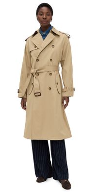 Polo Ralph Lauren Cotton Twill Trench Coat Surrey Tan M