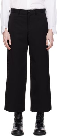 Black Comme des Garçons Pantalon noir en cariset