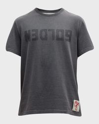 Men's Reverse Logo Distressed T-Shirt