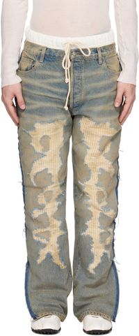 Rivington Roi Rebis White & Blue Fathers Garden Fara-C Jeans