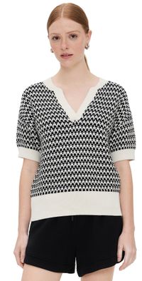 Varley Dora Knit Top Egret L