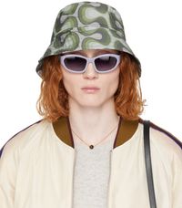Dries Van Noten Gray & Khaki Gilly Bucket Hat