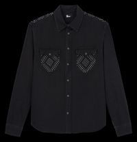 The Kooples - Chemise à clous en coton - Taille XL - Bleu