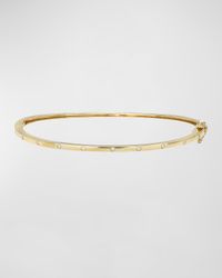 14K Gold Diamond Dot Bangle Bracelet